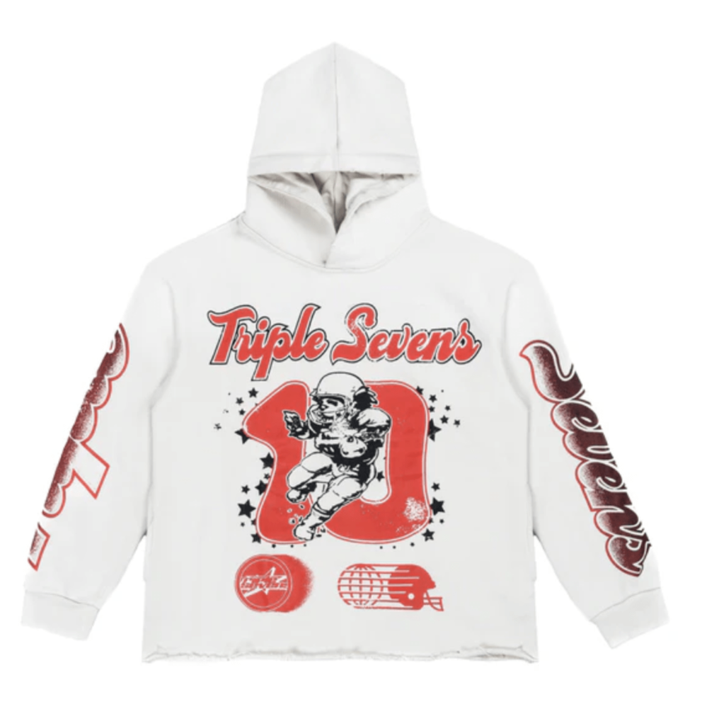 Triple 7 All Star Football Hoodie (White)