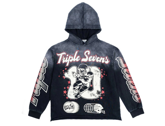 Triple 7 All Star Football Hoodie (Black)