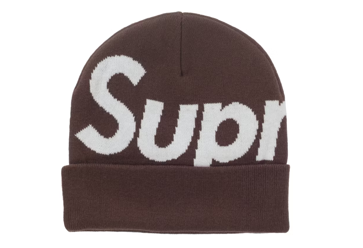 Supreme Big Logo Beanie (FW25) Brown