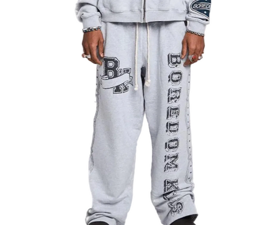 Boredom Kills Collegiate Sweats Grey