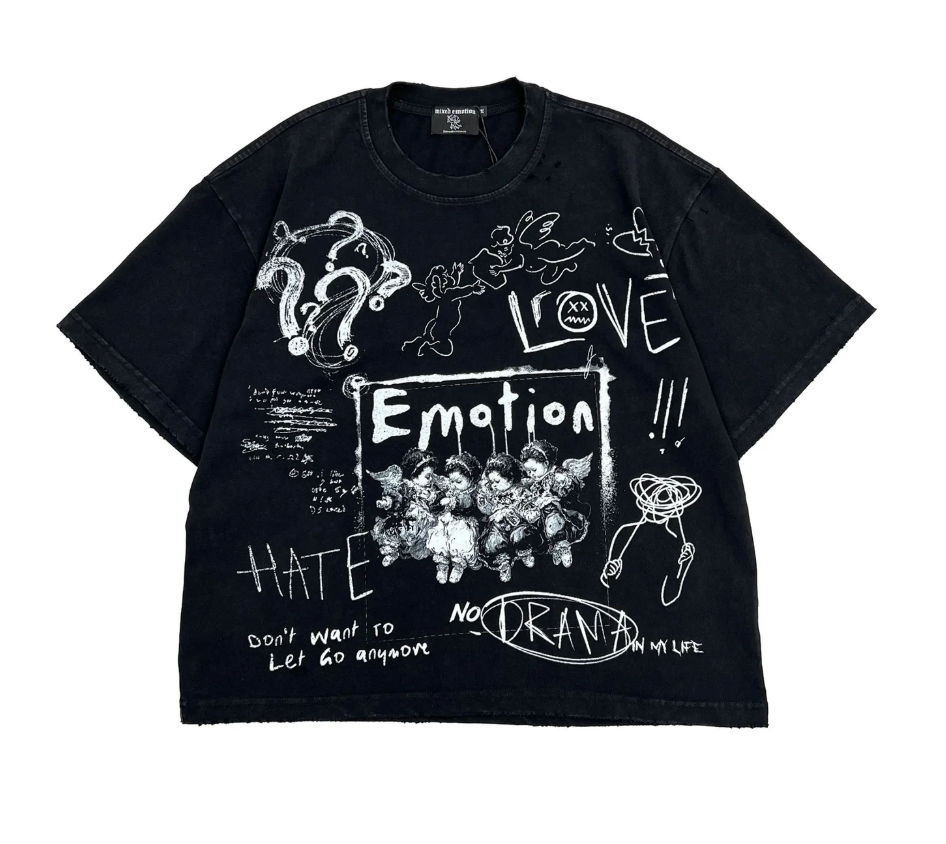 Mixed Emotions Black Chaos Tee