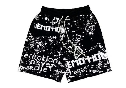 Mixed Emotions Graffiti Shorts Black