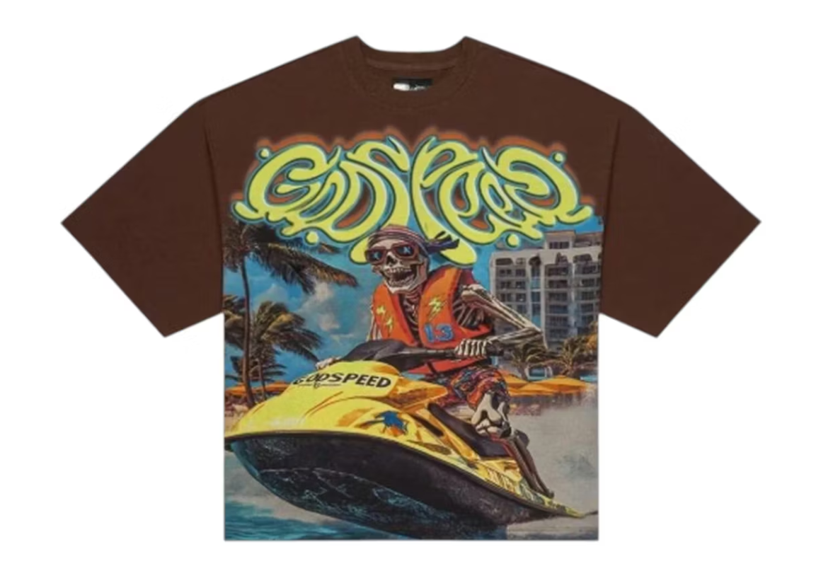 Godspeed Wave Runner Brown Tee