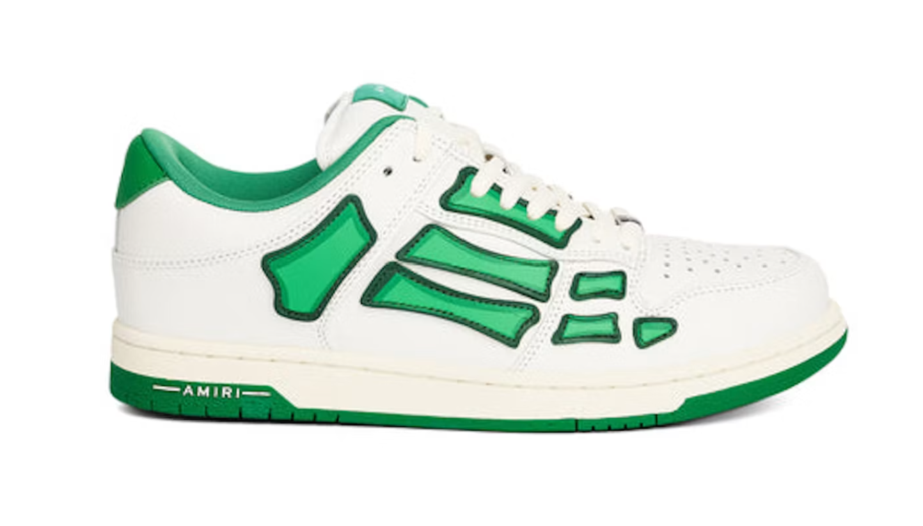 AMIRI Skel Low Top White Green