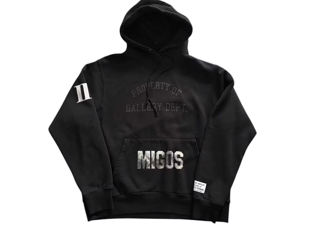 Pre-loved Migos x Gallery Dept. For Culture III YRN Felpa con cappuccio Washed Nero