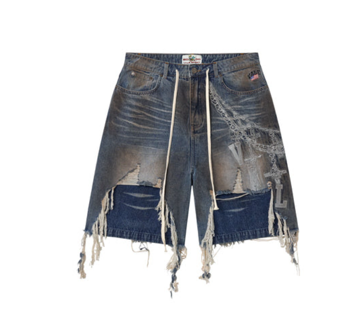 Vale Forever Chain Jorts Blue
