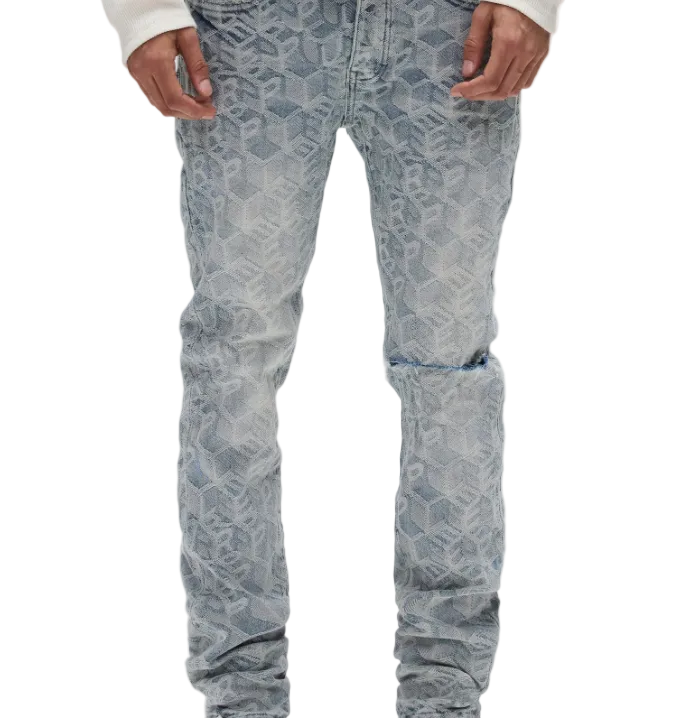 Purple Brand Jeans Jacquard Monogram