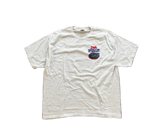 Vintage 2004 Gators Knocked em off Tee White