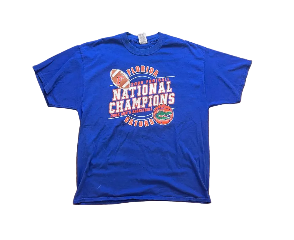 Vintage 2006 Gators National Champs Blue Tee